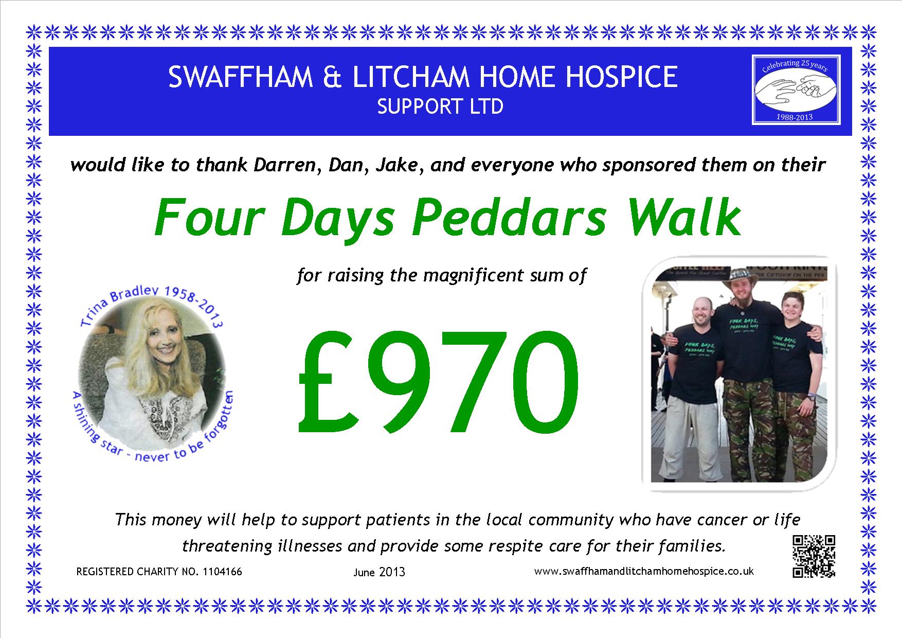 Four Days Peddars Walk - June - £970