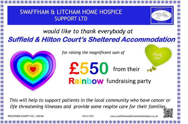 Suffield & Hilton Court's Sheltered Accommodation - March - £550