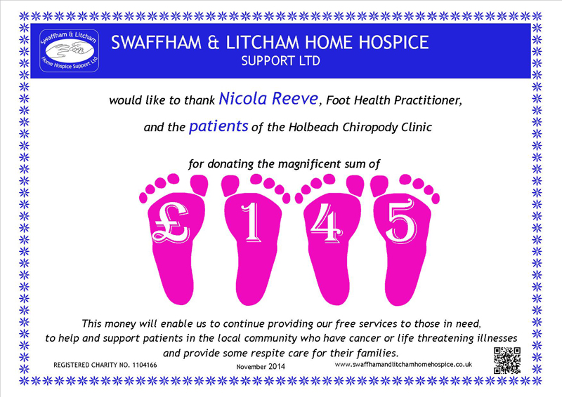 Nicola Reeve, Foot Health Practitioner, and her patients thinking on their feet!