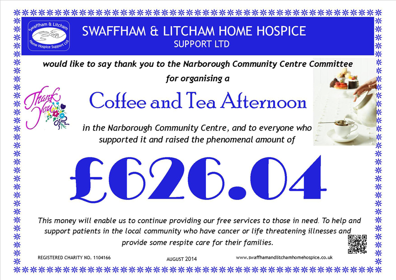 Narborough Community Centre Committee's Coffee and Tea Afternoon