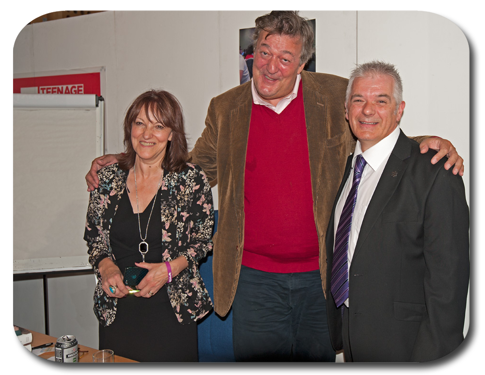Pam & Stuart Frost fundraisng quiz night with Stephen Fry